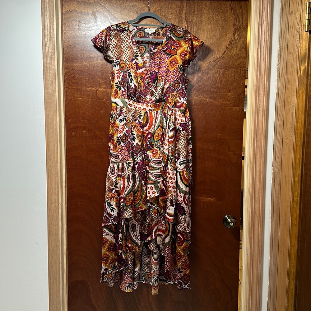 High-low, Ruffled tiered, Patterned Dress - Picture 2 of 5